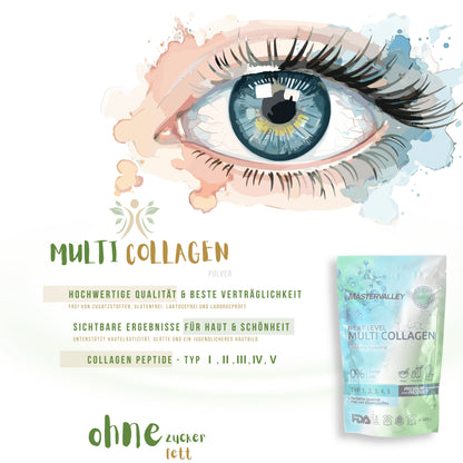 Kollagen Pulver 500g – Multi Collagen Typ 1 2 3 4 5 Hydrolysat