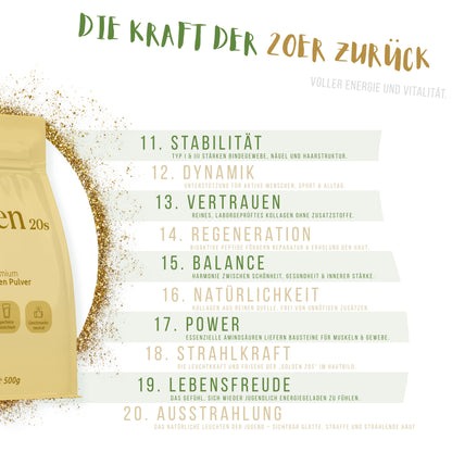 Kollagen Pulver 500g – Typ 1 2 3 Hydrolysat aus Weidehaltung